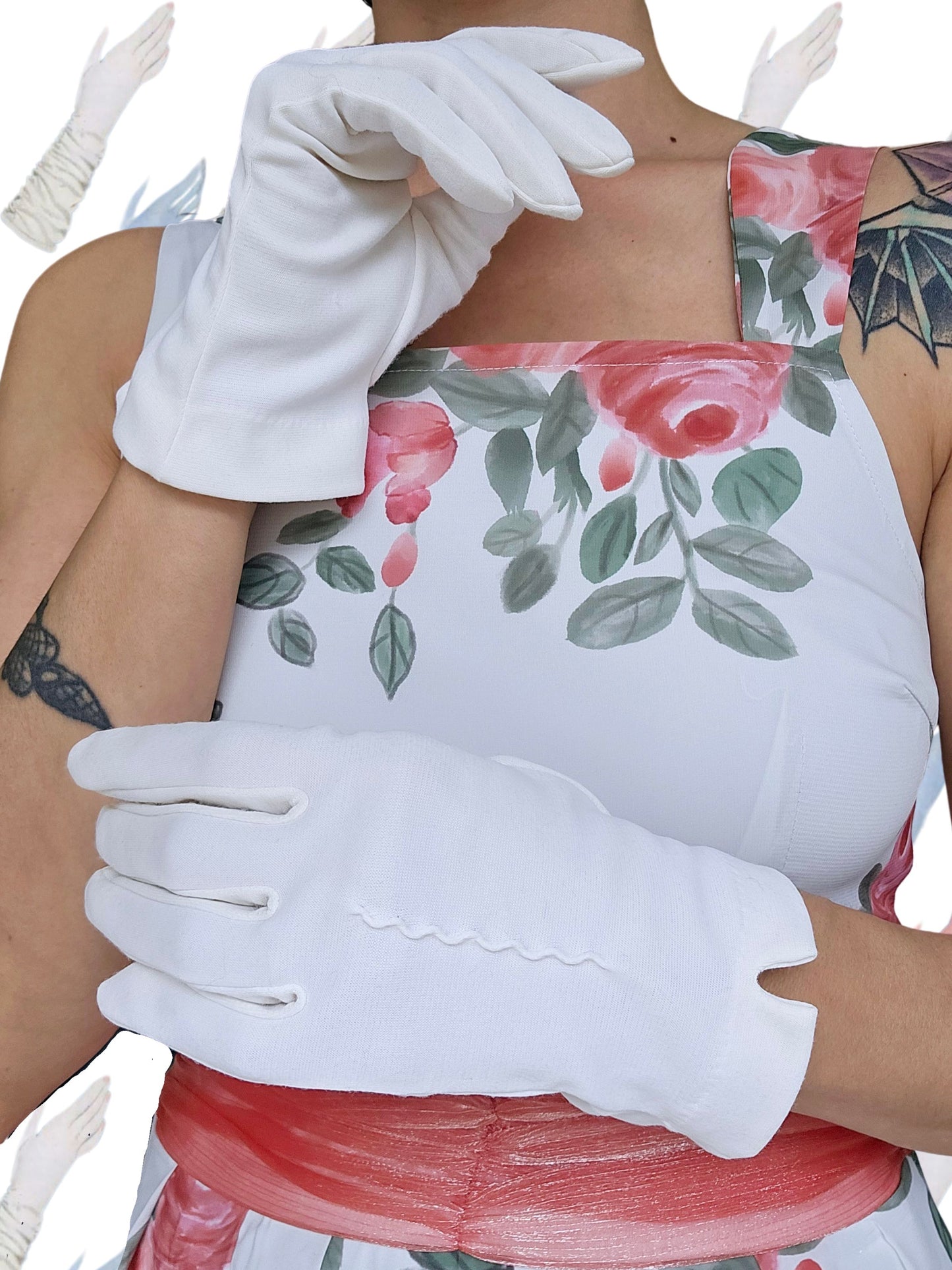 SOLD - Vintage 1950's-1960's White Gloves