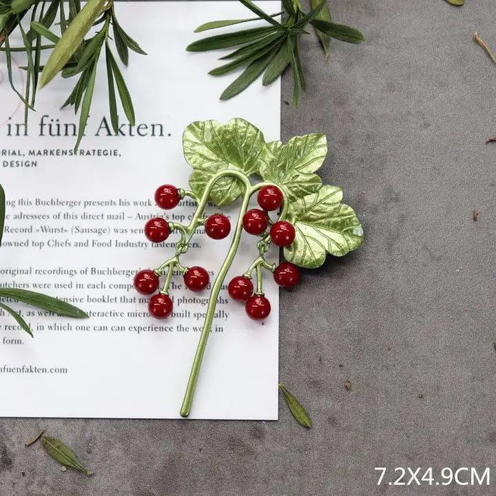 Maple Viburnum Brooch