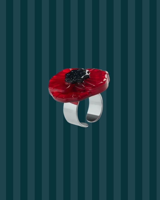 Poppy Field Ring - Red