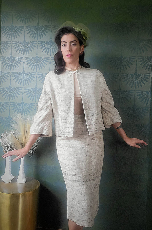 STYLE 8003 - Vintage 1960's Lilli Ann Woven Silk Suit