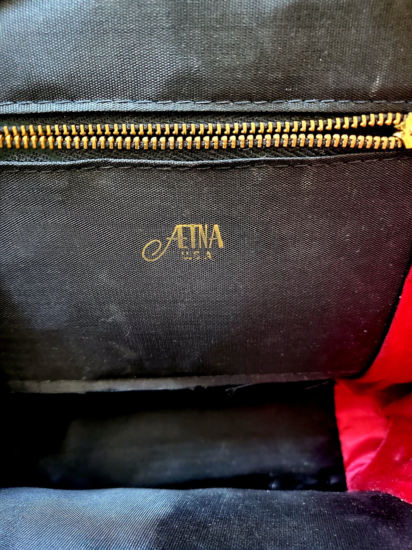 SOLD - Vintage 1950's AETNA Black Patent Leather Handbag