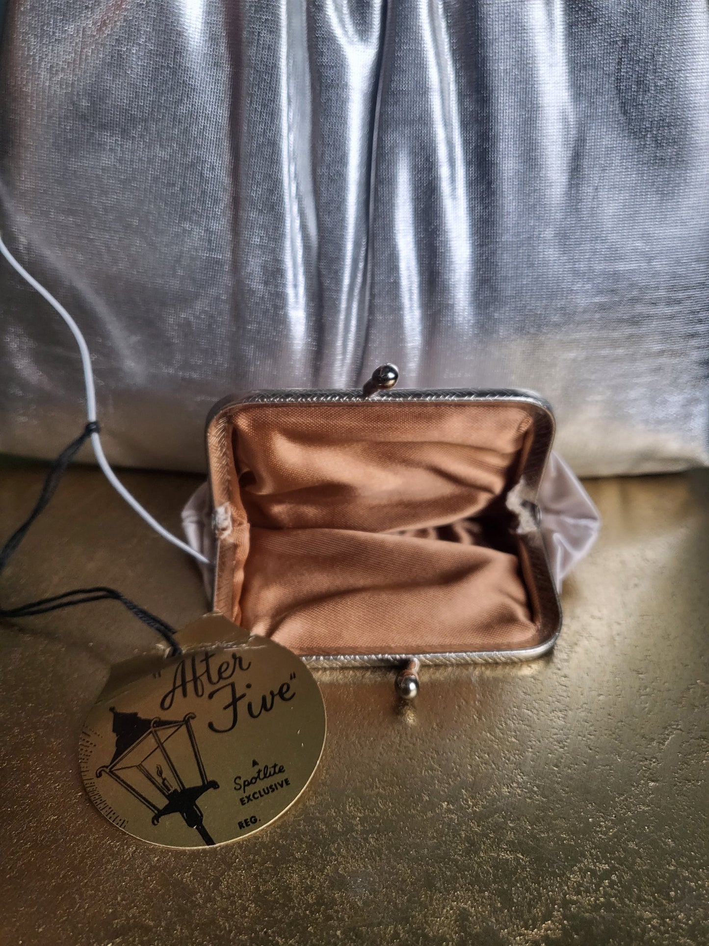 SOLD - Vintage 1950's "After Five" Cocktail Evening Bag by Lowry & Mund -Silver