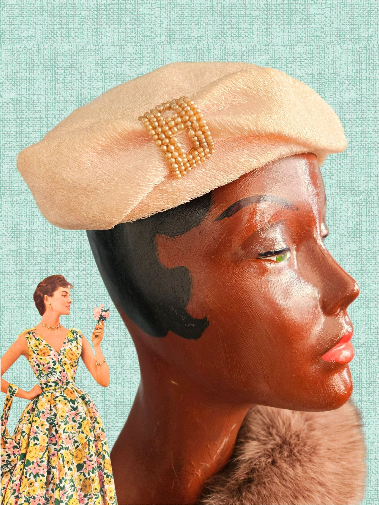 Vintage Pale Peach Topper