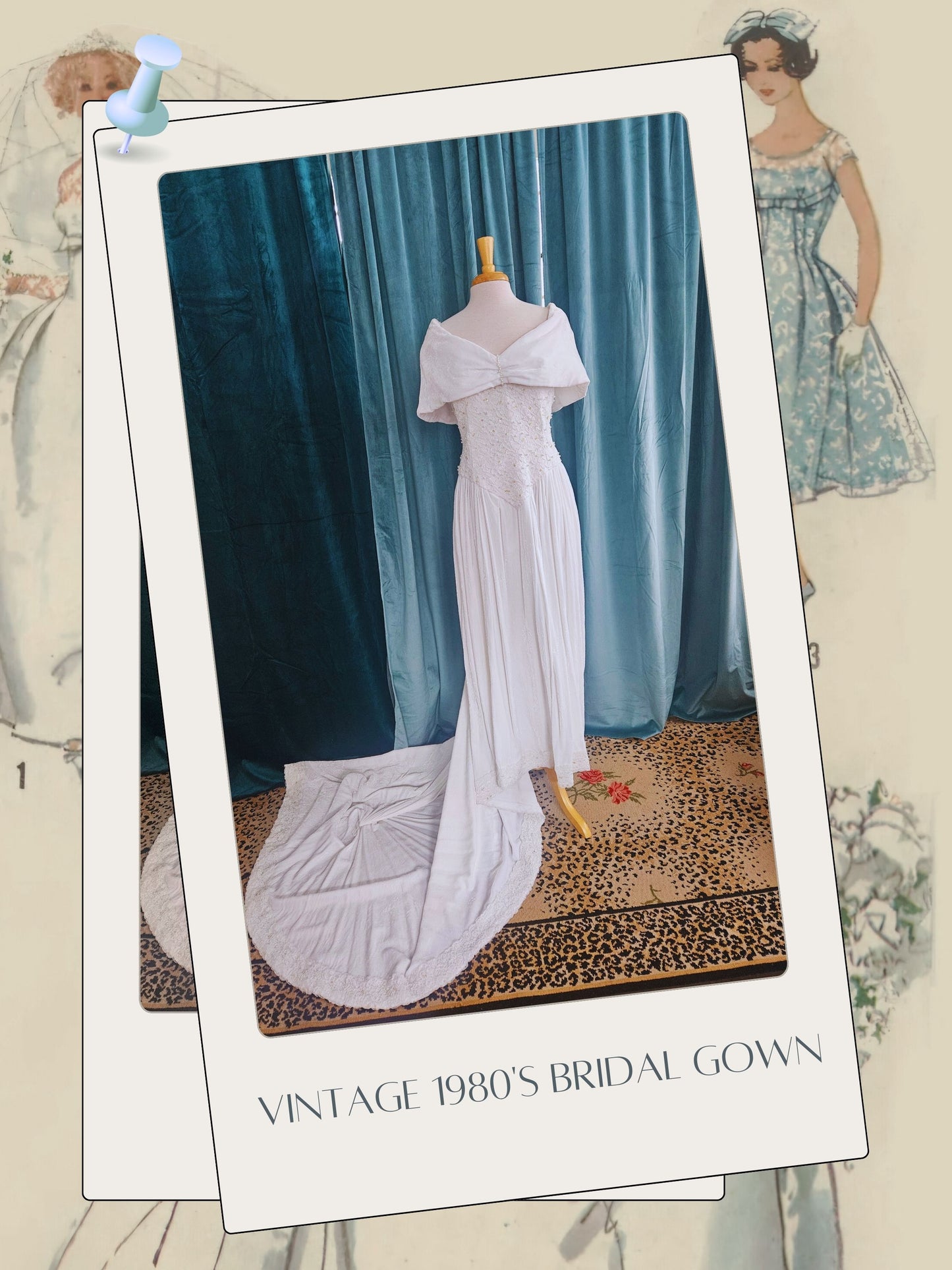 STYLE 1024 - Vintage Velvet and Lace Bridal Gown