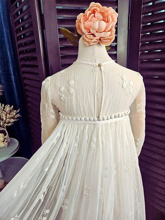 Vintage Embroidered Sheath Gown