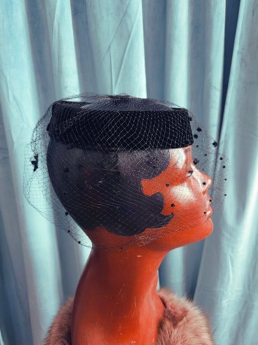 Vintage Black Velvet Halo