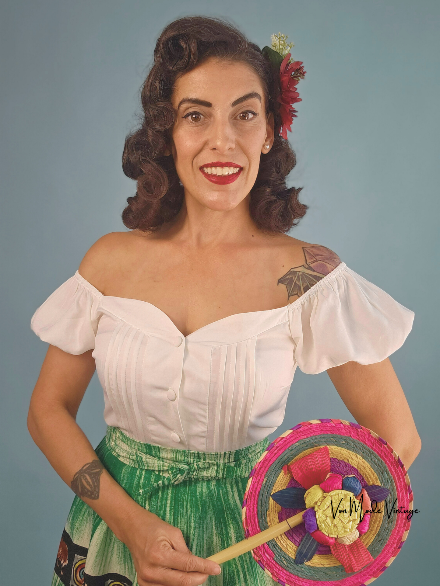 1950s Style Crop Blouse