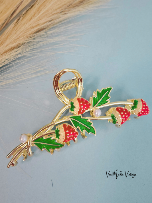 Vintage Style Strawberry Hair Clip