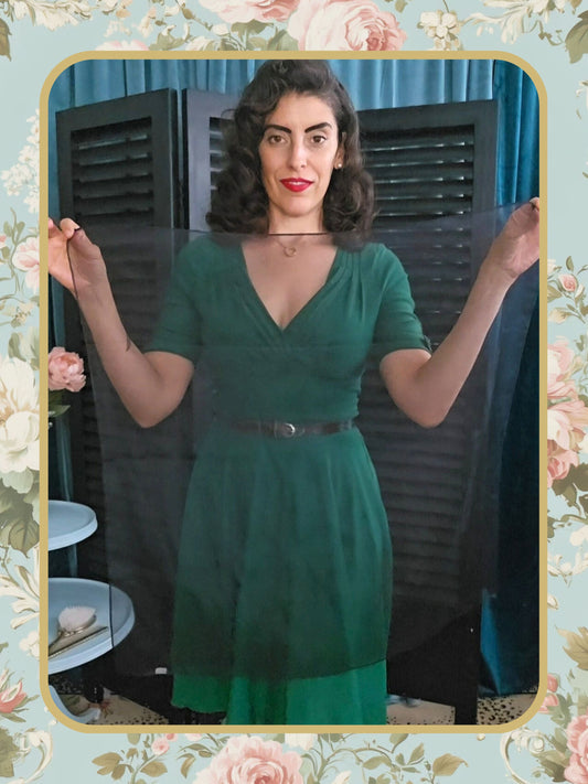 Vintage Sheer Black Scarf