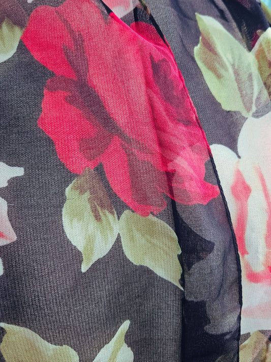 Vintage Rose Rectangle Scarf