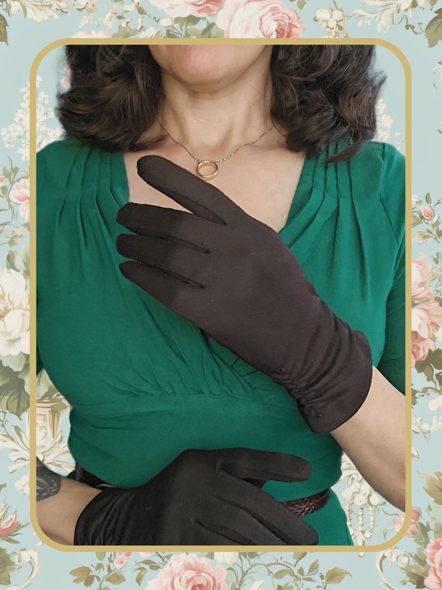 Vintage Brown Shorty Gloves