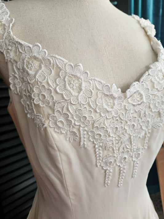 Vintage 1960s Bridal Ivory Ball Gown