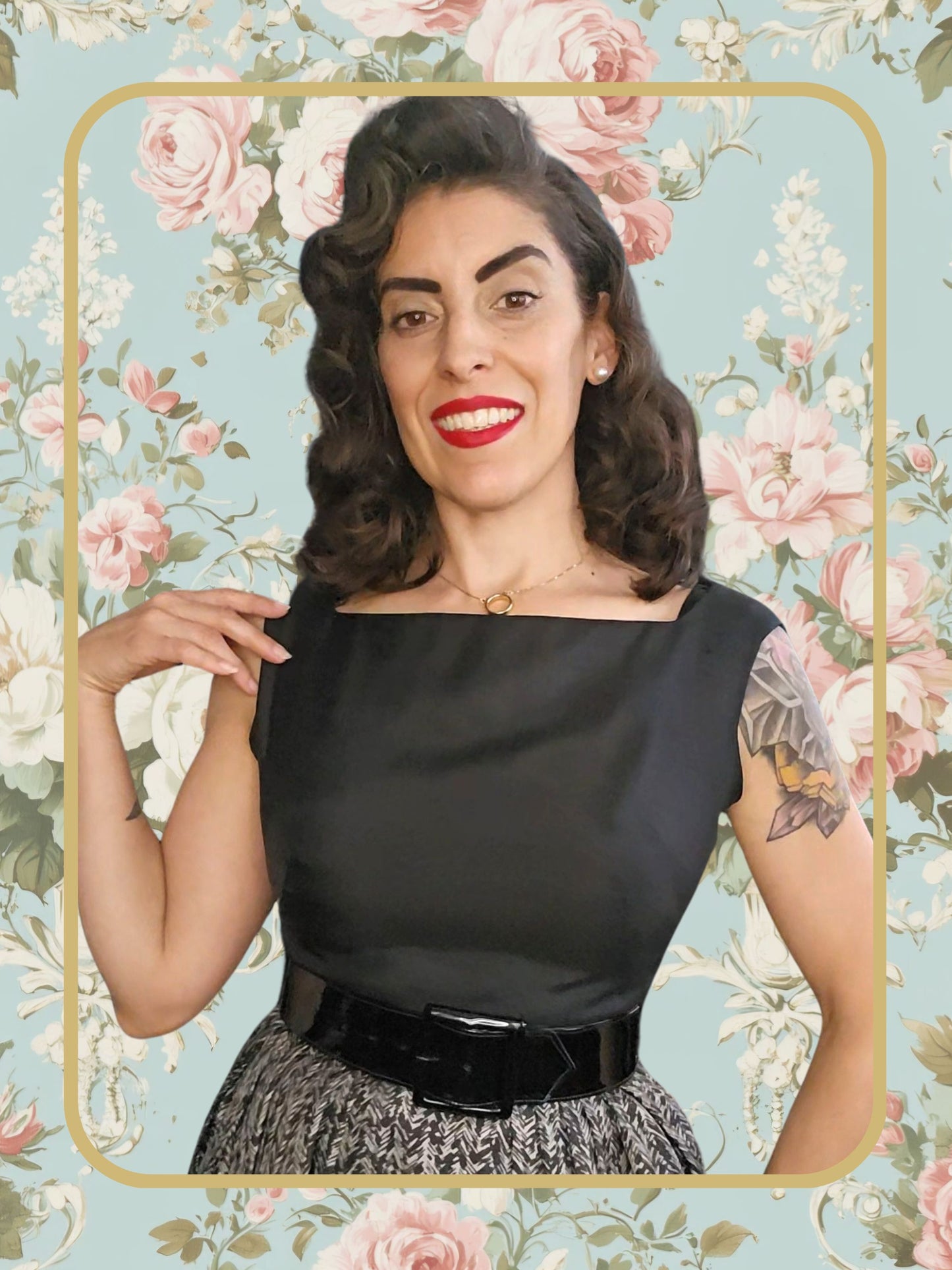 SOLD - Vintage Color Block Dress & Bolero Set