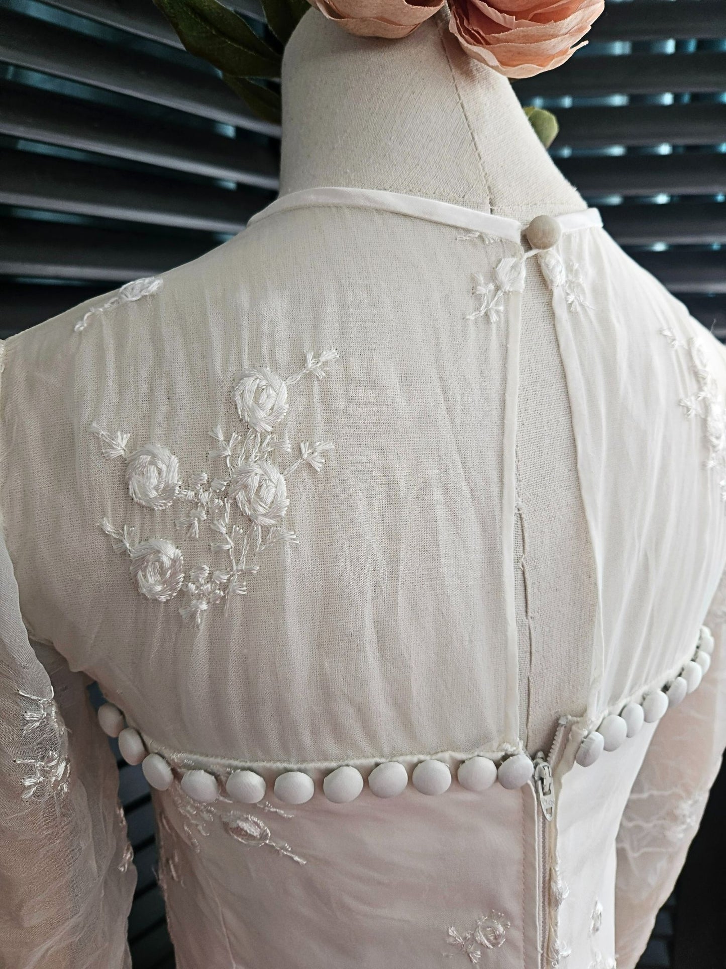 Vintage Embroidered Sheath Gown
