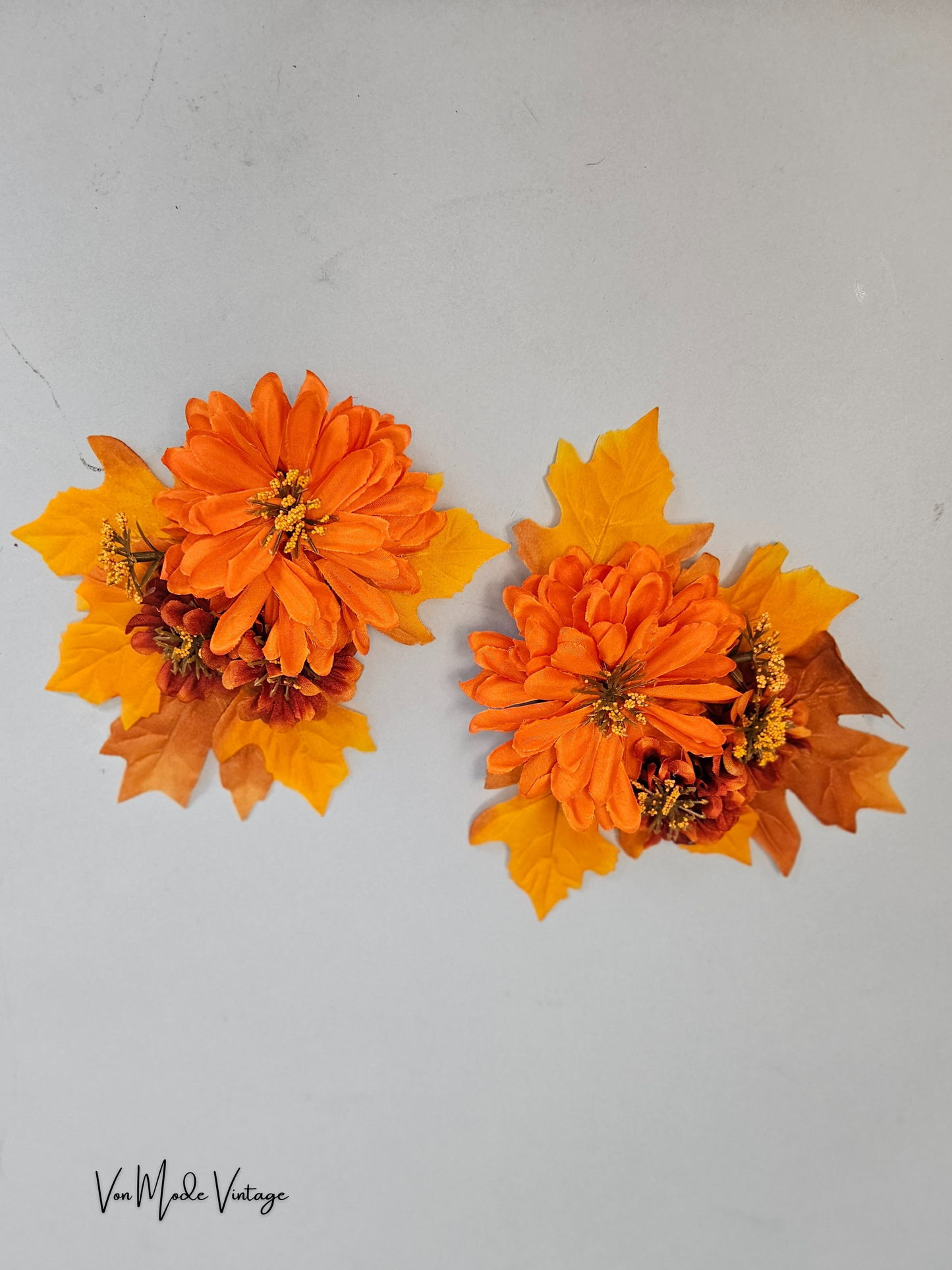 Orange Hair Flower Set (2) - BC