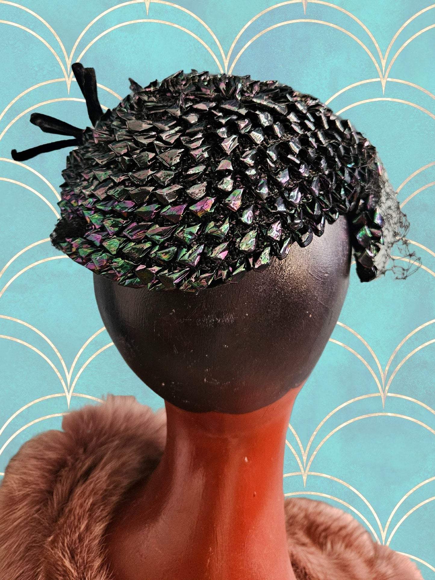 SOLD - Vintage 1950's Dragon Scale Topper