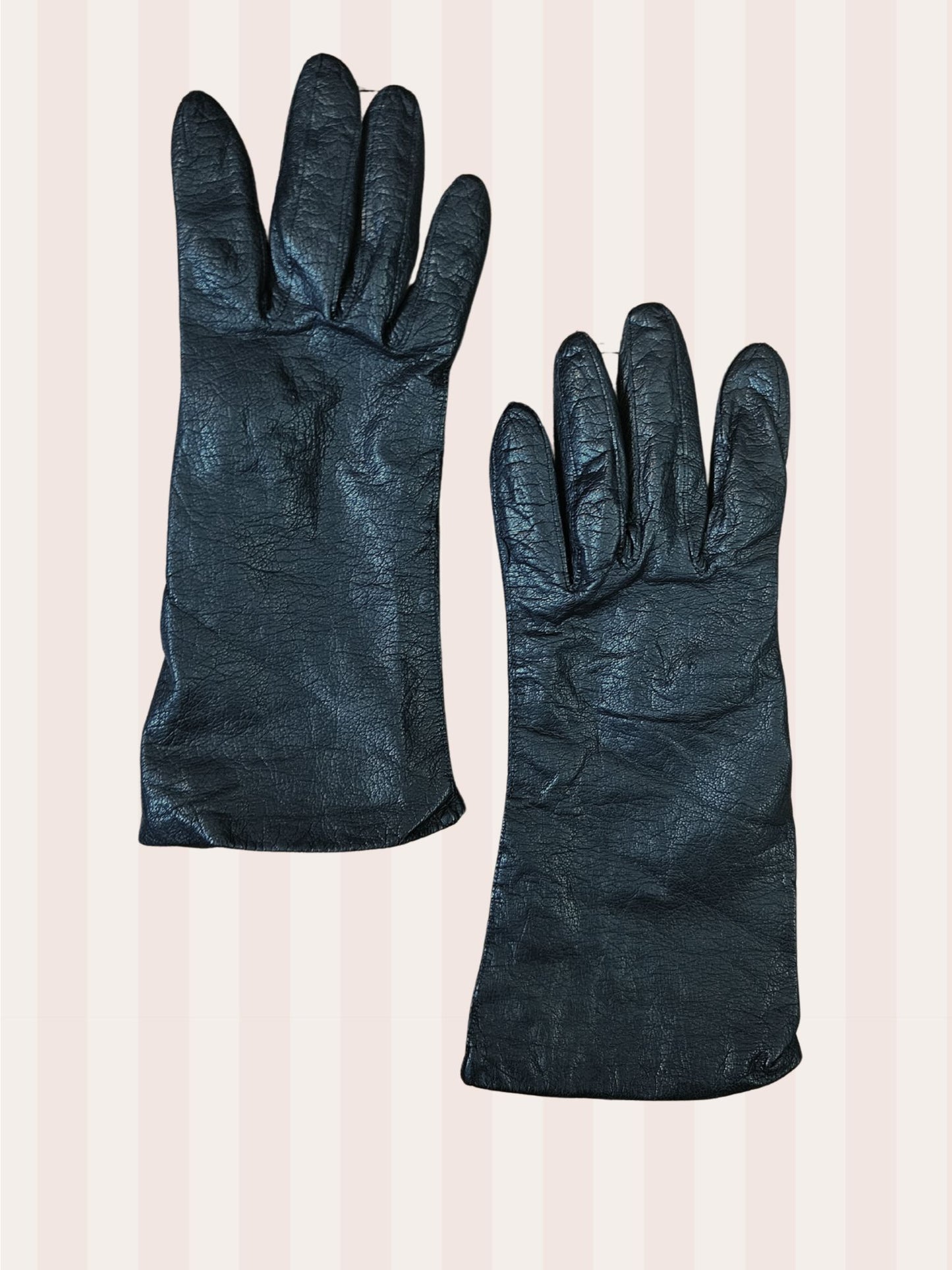 Vintage Black Leather Gloves