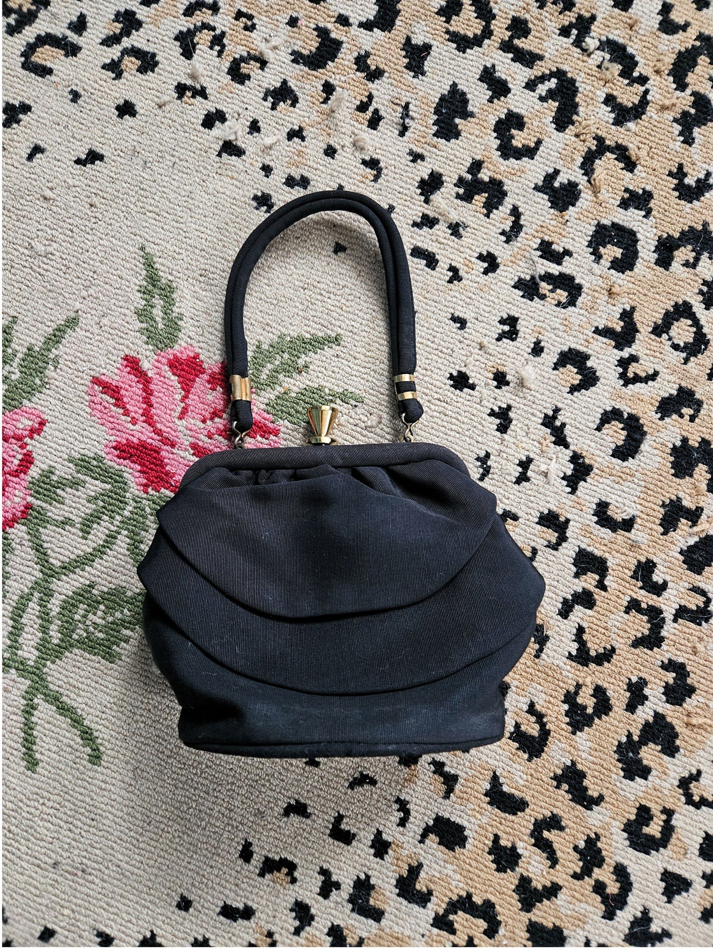 SOLD - Vintage 1940's Black Evening Bag