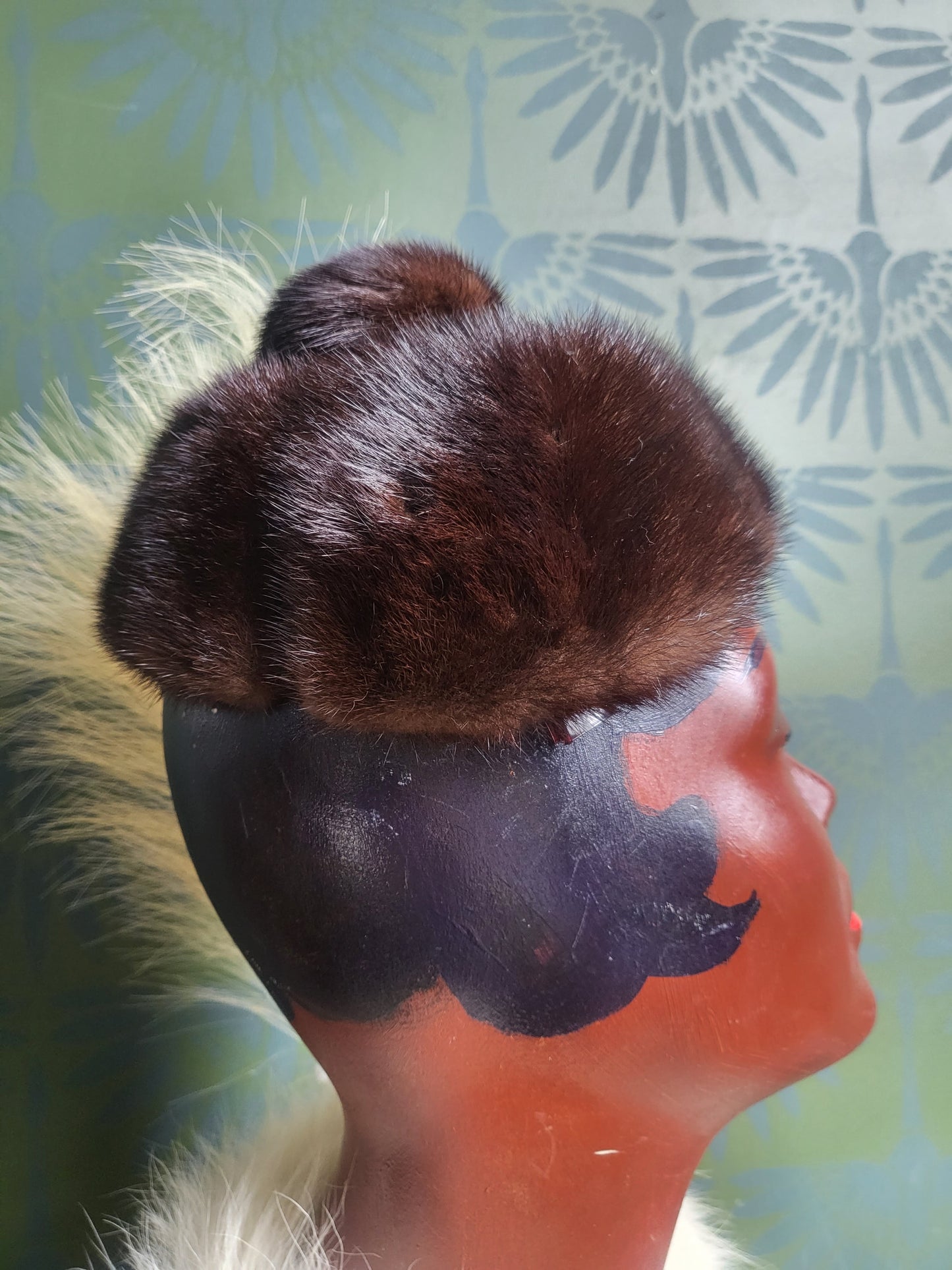 HAT78 - Vintage 1950's-1960's "Esther Pomerantz Fashions" Mink Cap