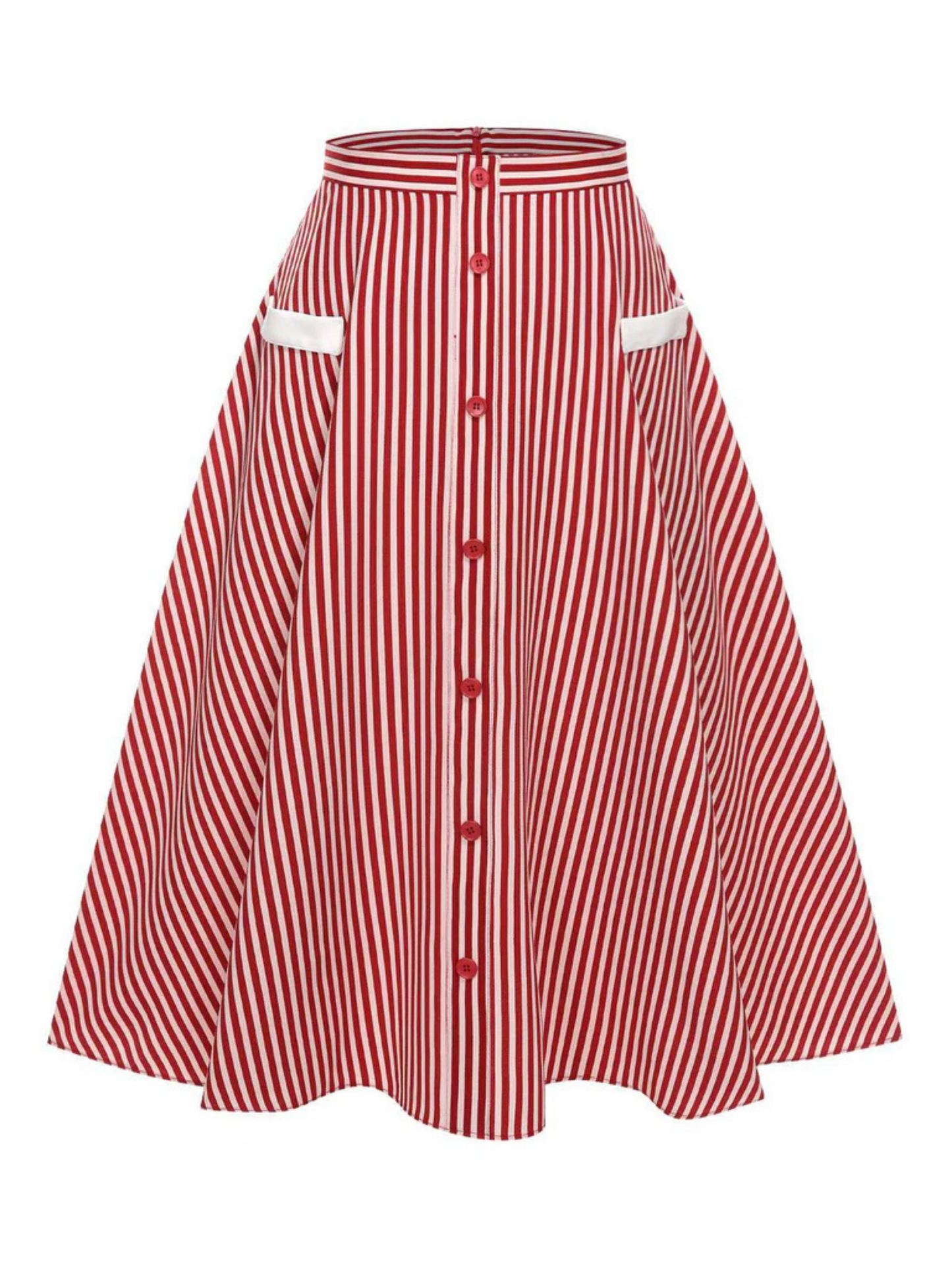 1940s Style Striped Skirt