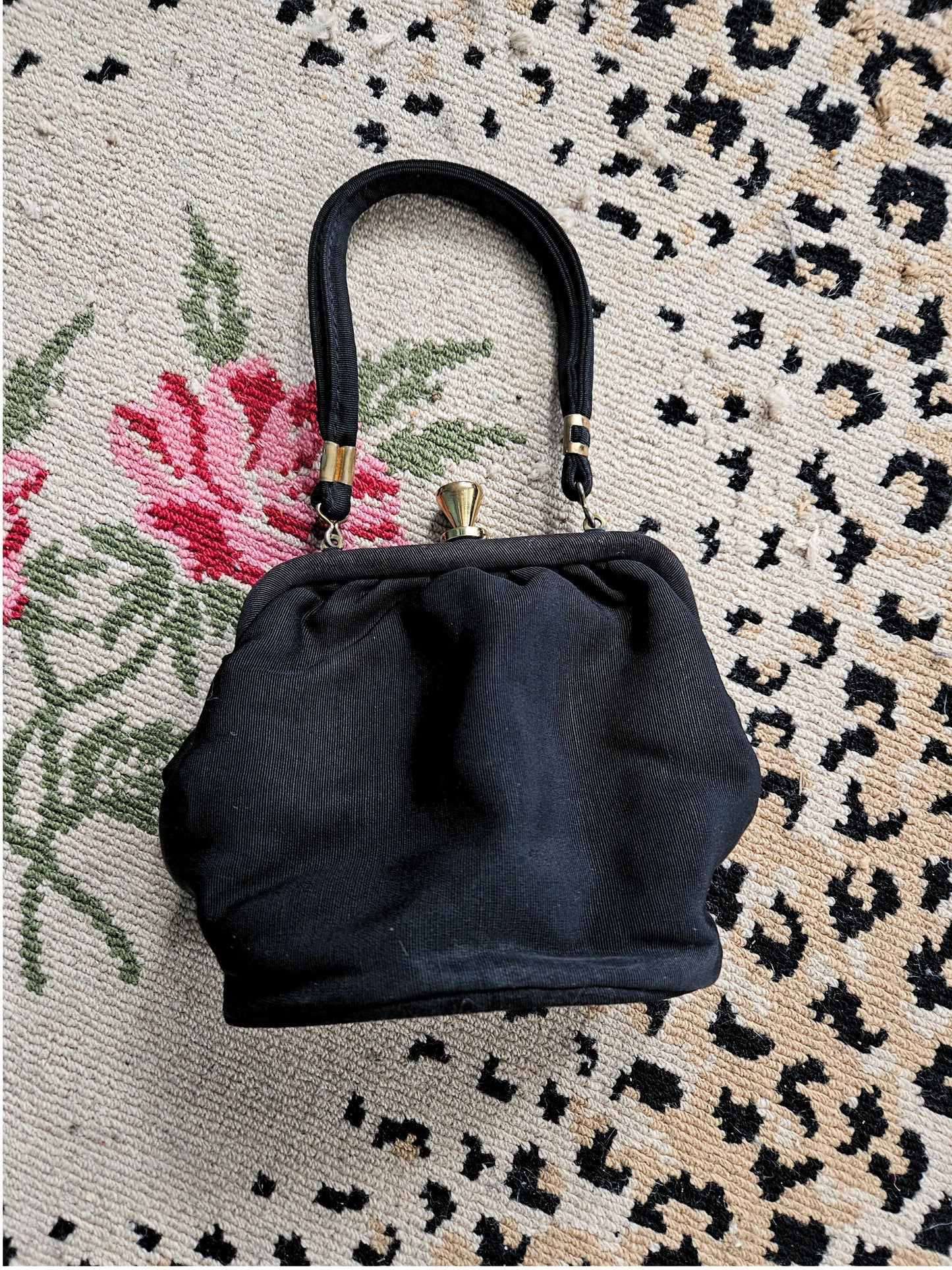 SOLD - Vintage 1940's Black Evening Bag