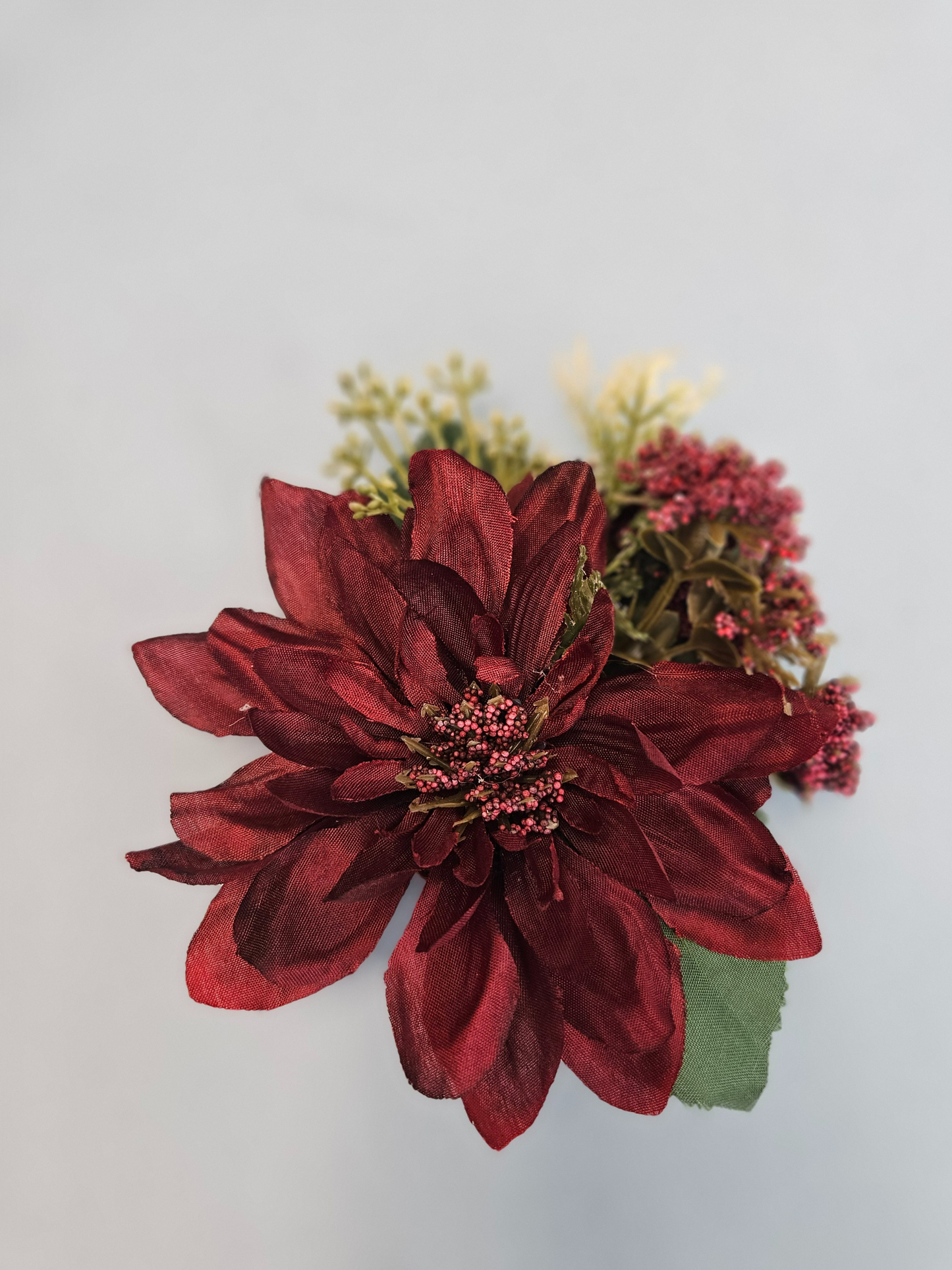 Burgundy Hair Flower - AA