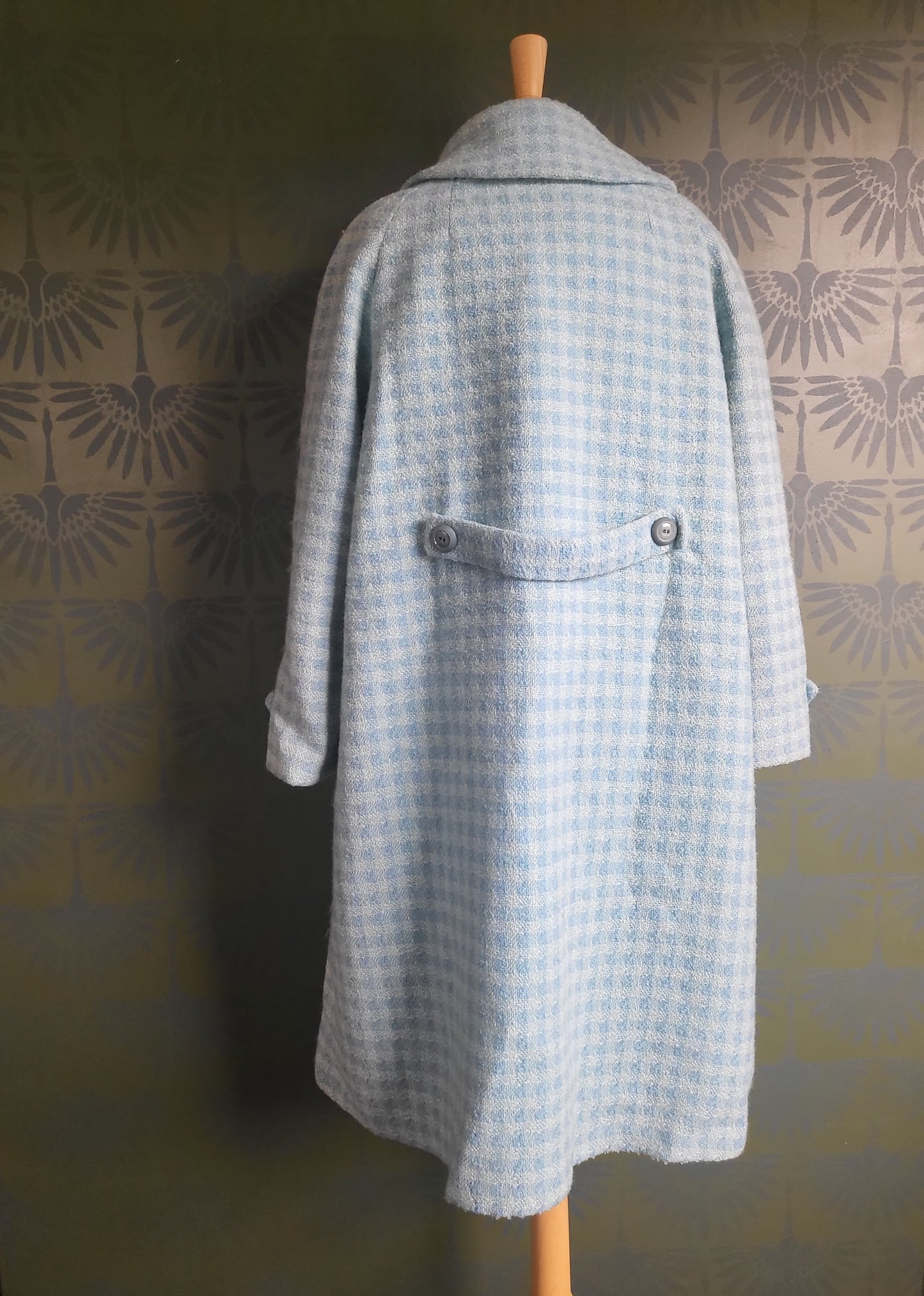 SOLD - Vintage 1950's-1960's Periwinkle Tweed Coat
