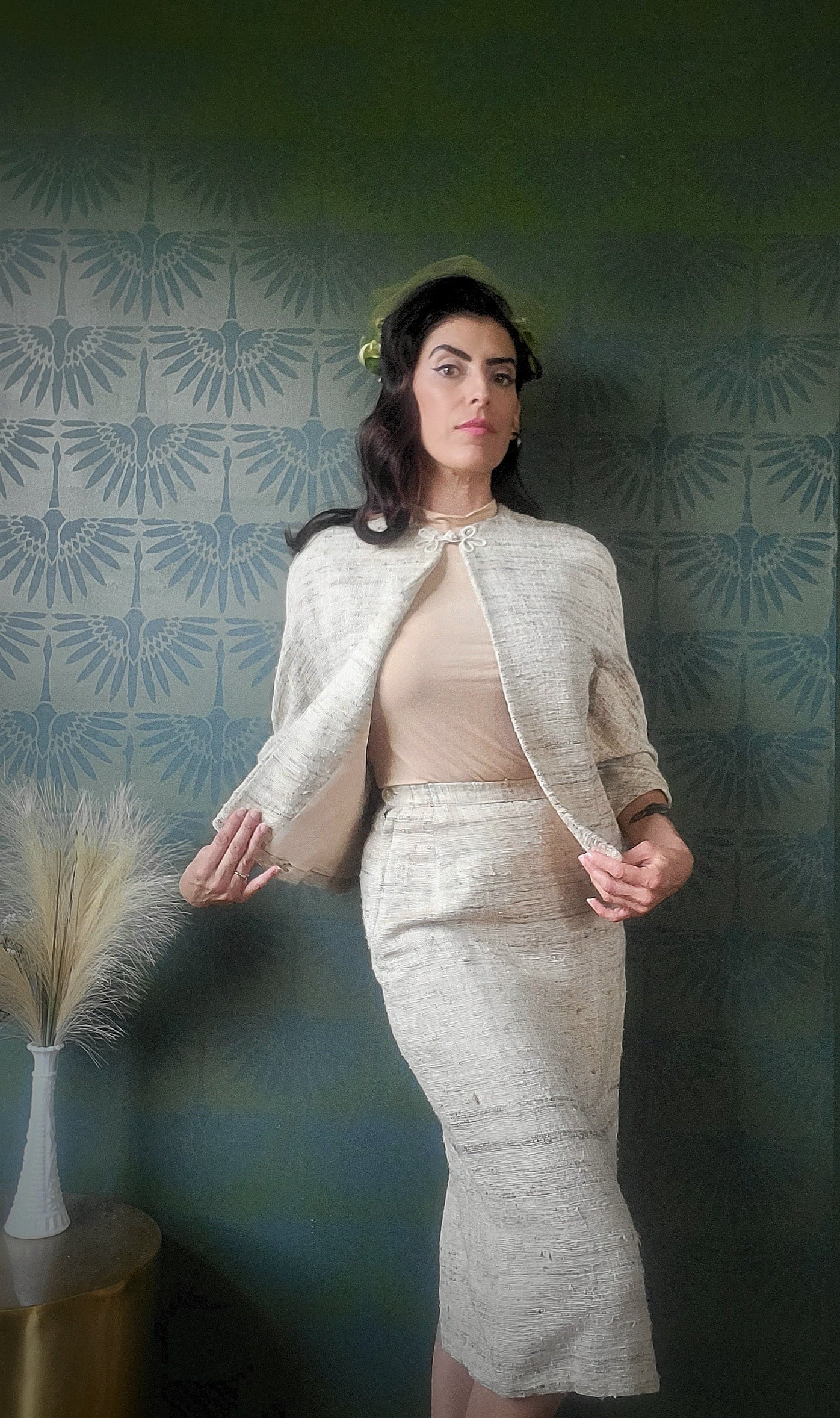 STYLE 8003 - Vintage 1960's Lilli Ann Woven Silk Suit