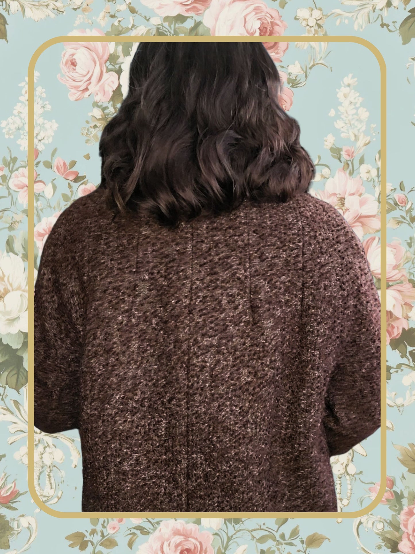 Vintage Brown Bouclé Wool Coat