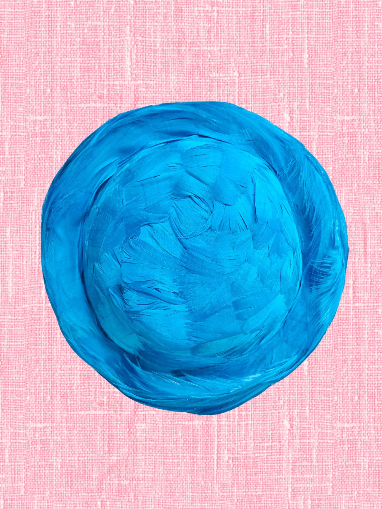SOLD - Vintage 1950's -1960's Blue Feather Topper