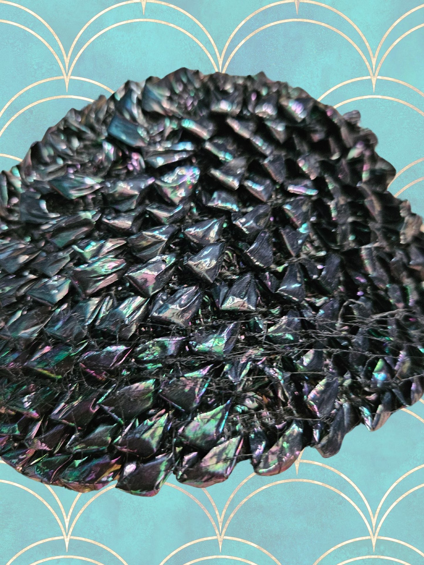 SOLD - Vintage 1950's Dragon Scale Topper