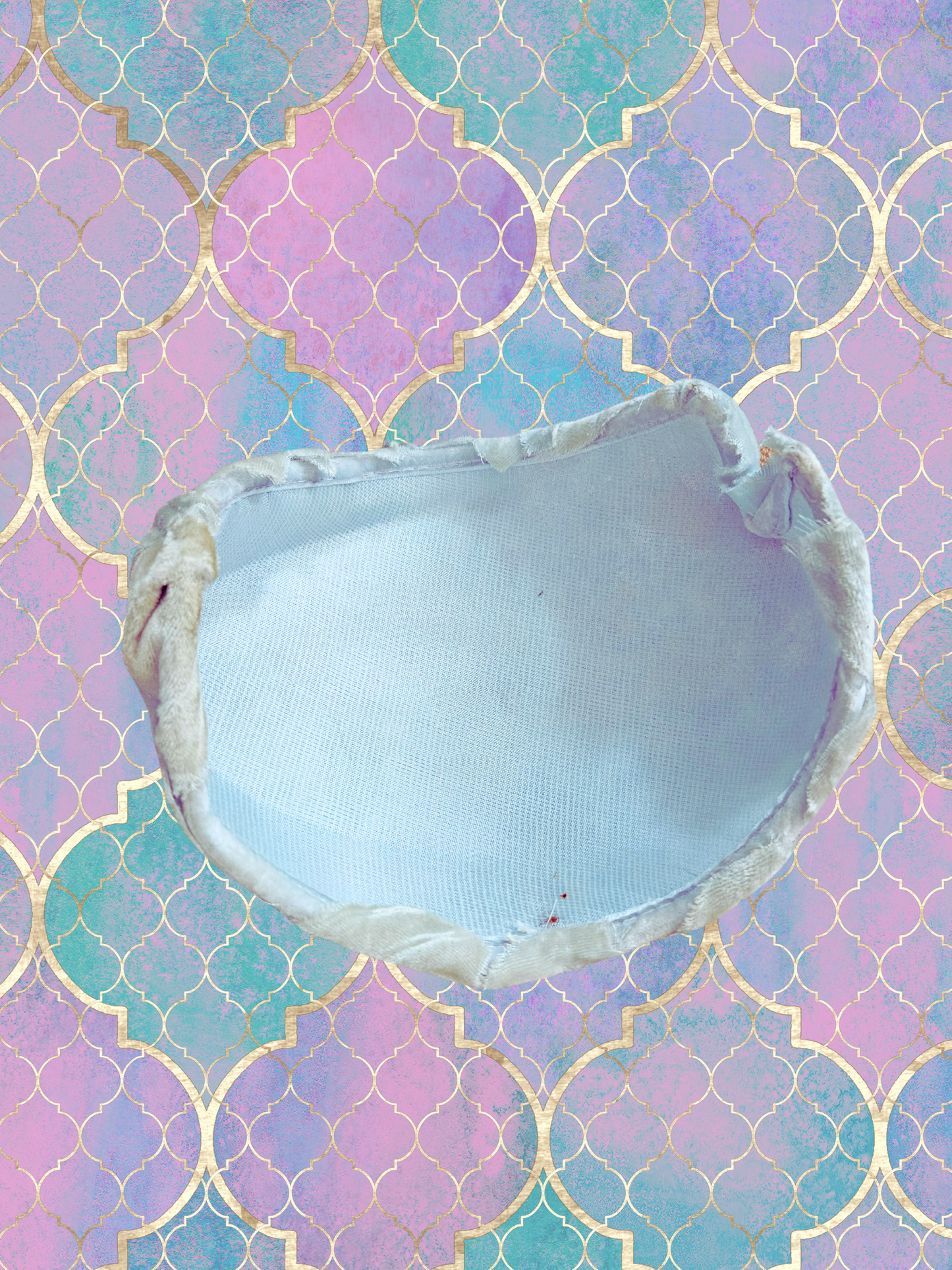 Vintage Blue Sequence Crescent Topper