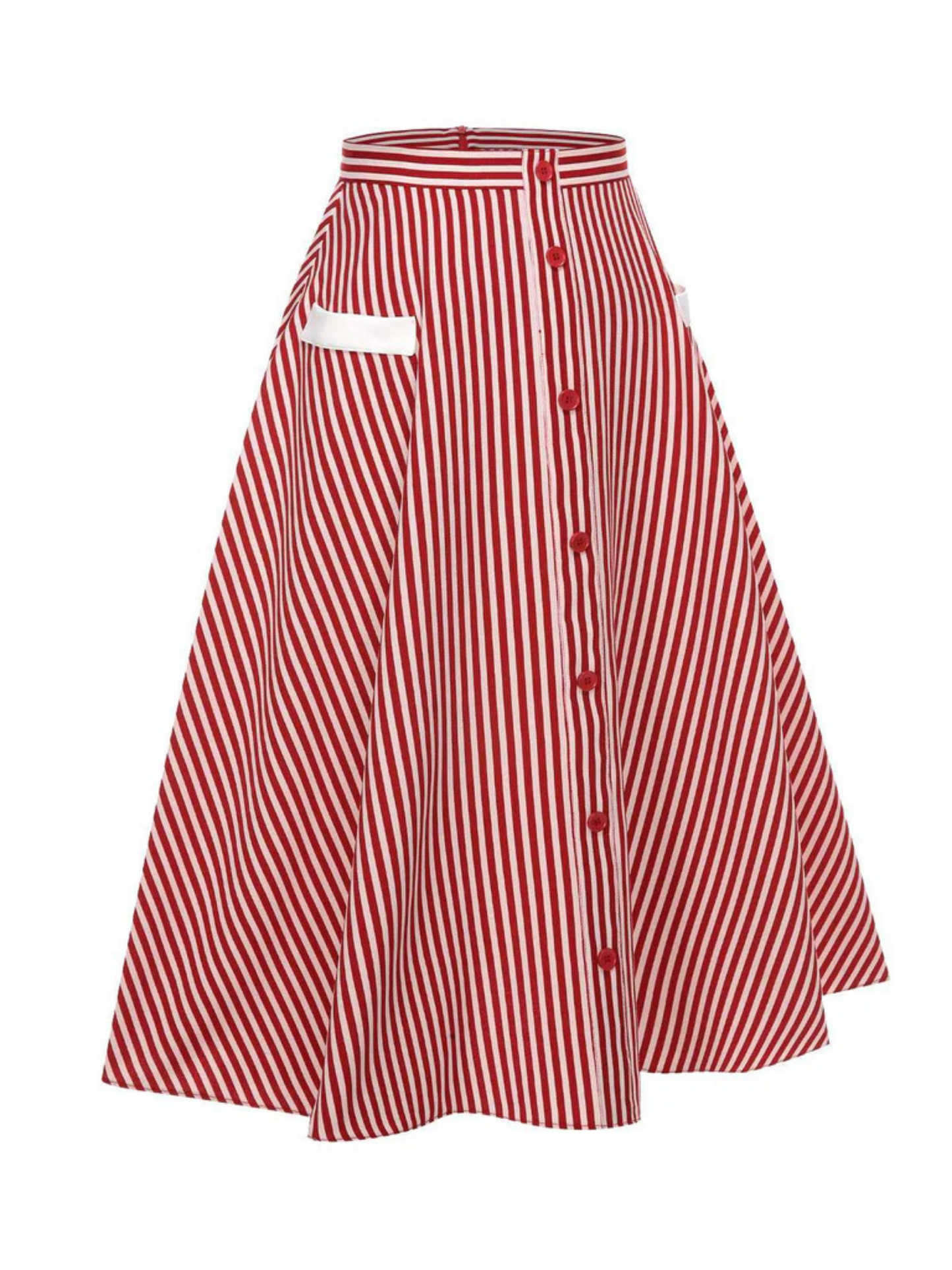 1940s Style Striped Skirt