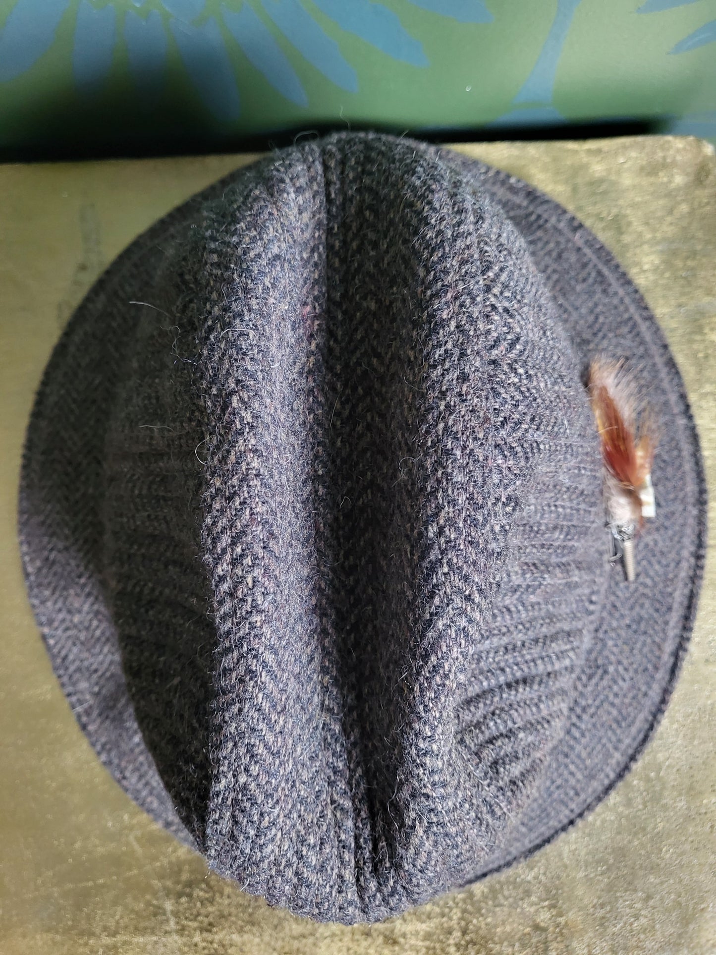 HAT43 - Vintage London Fog Wool Fedora with Hat Pin