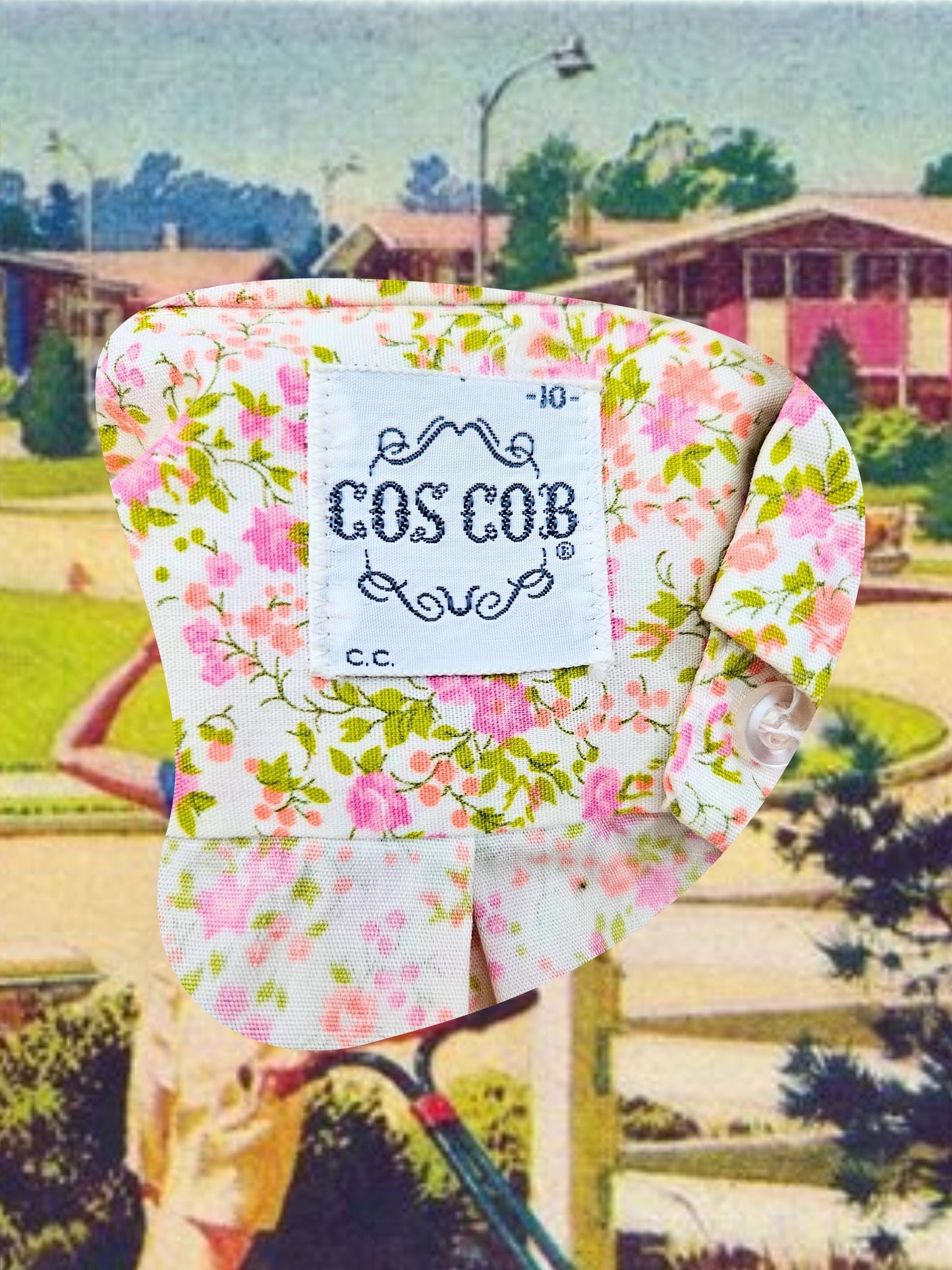 SOLD - Vintage 1950's "Cos Cob" Cotton Floral Blouse