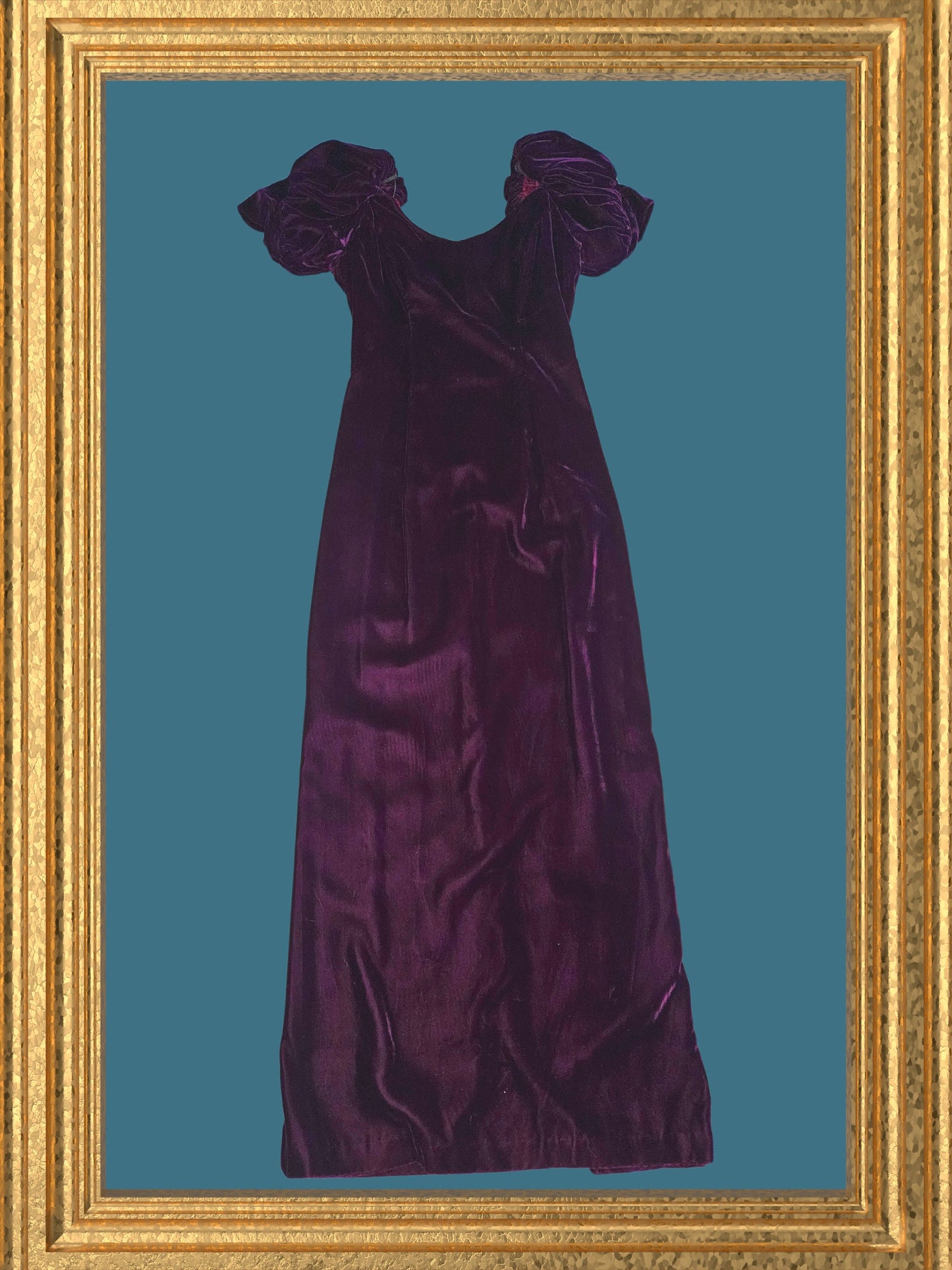 SOLD - Vintage 1980's Does 1930's "Jordan" Deep Violet Velvet Gown