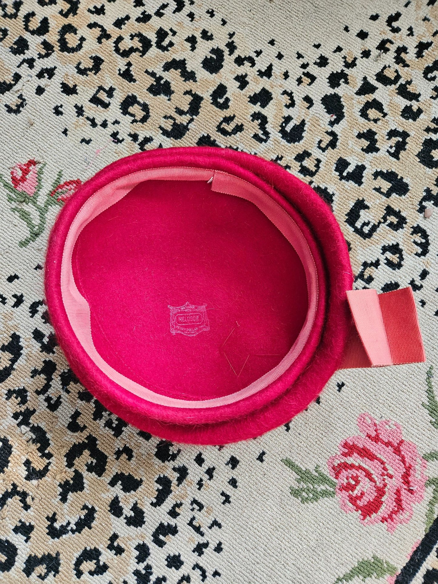 Vintage Red Structured Beret