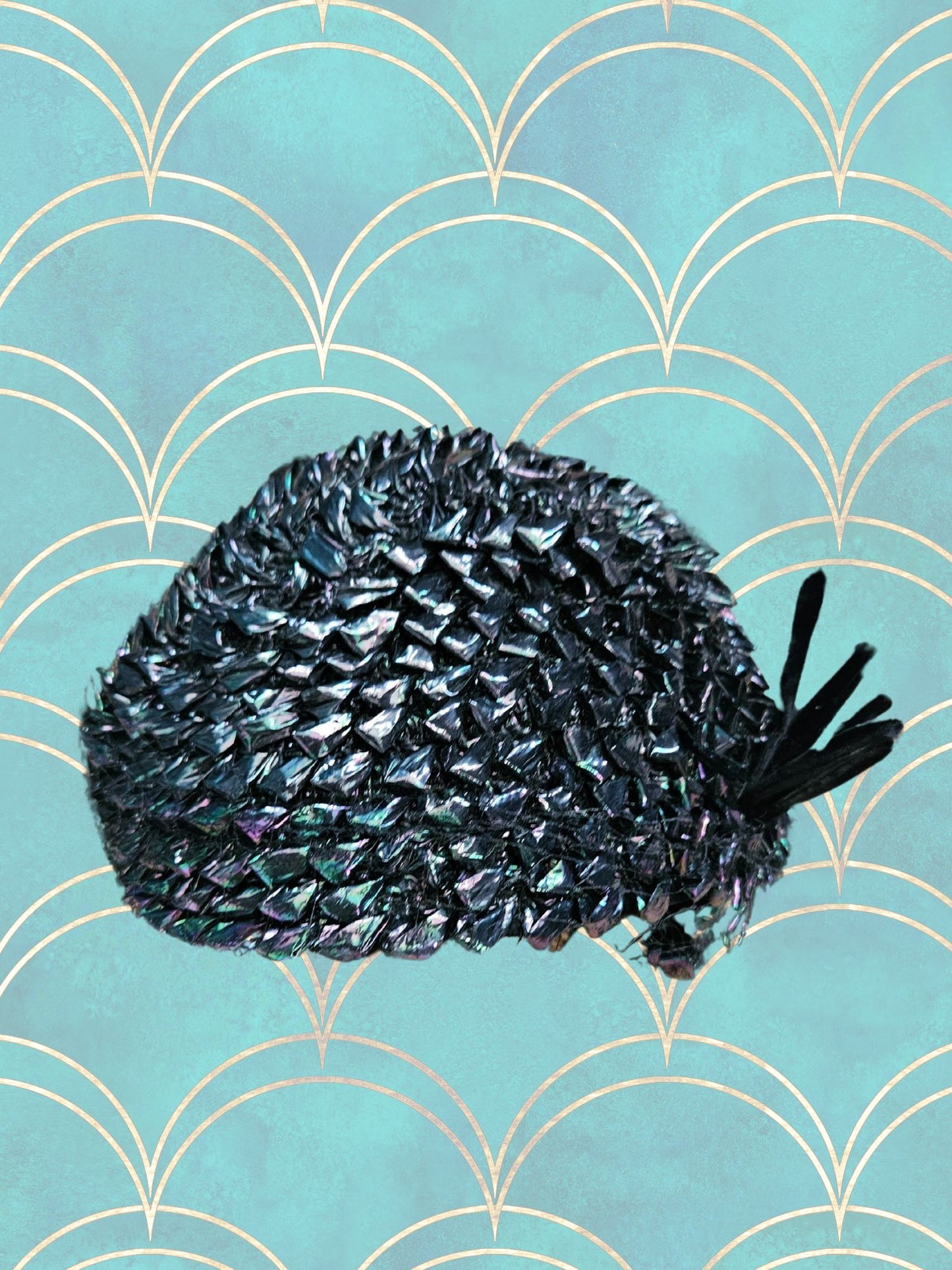 SOLD - Vintage 1950's Dragon Scale Topper