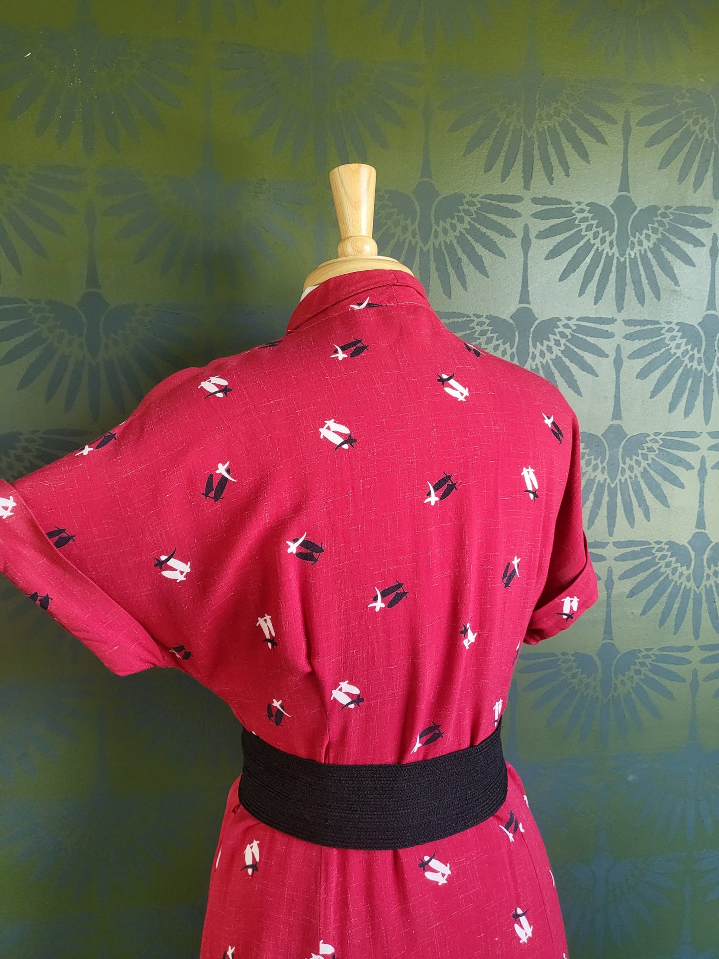 SOLD - Vintage 1940-1950's Shirtwaist Day Dress