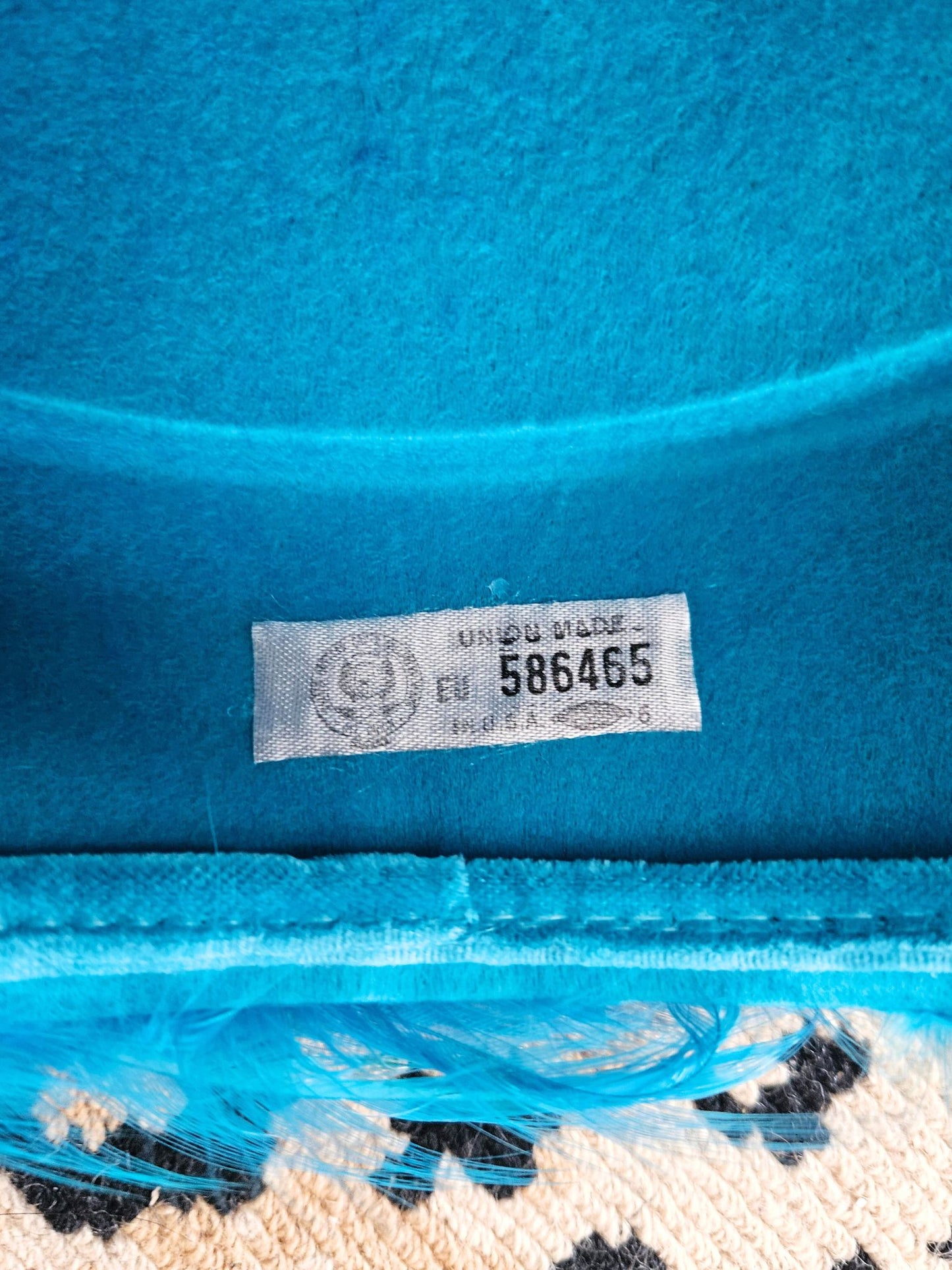 SOLD - Vintage 1950's -1960's Blue Feather Topper