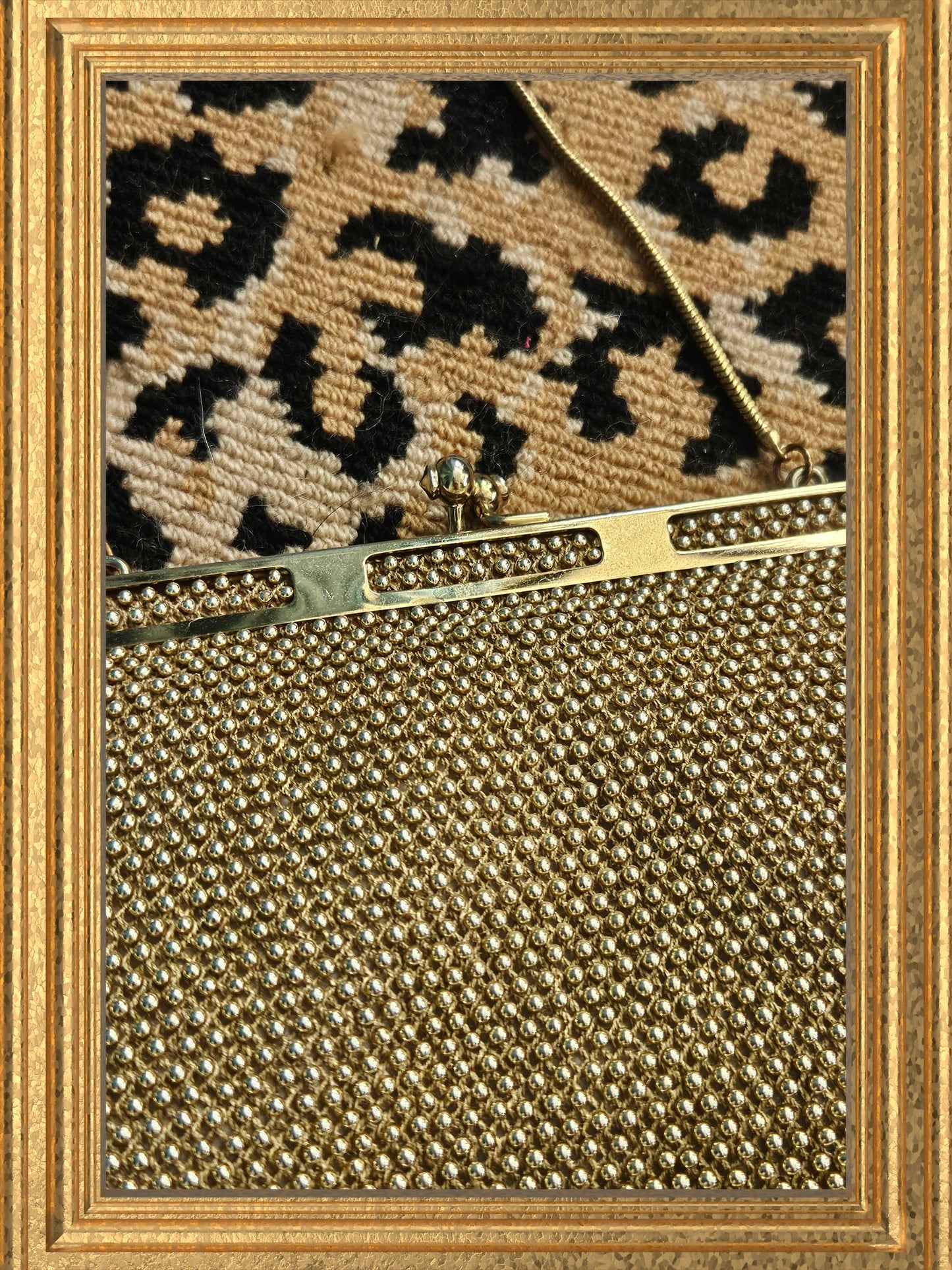 SOLD - "Lumured" Golden Petite Bead Handbag