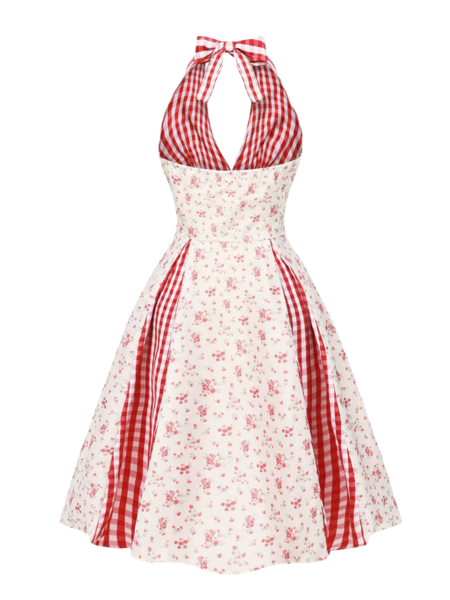 1950's Style Countryside Patchwork Halter Dress