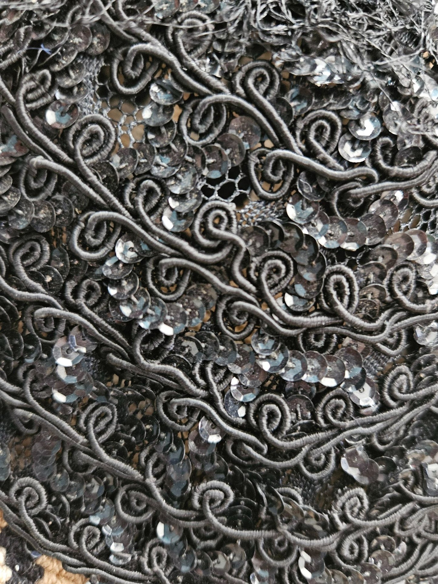 Vintage Black Sequenced Cap