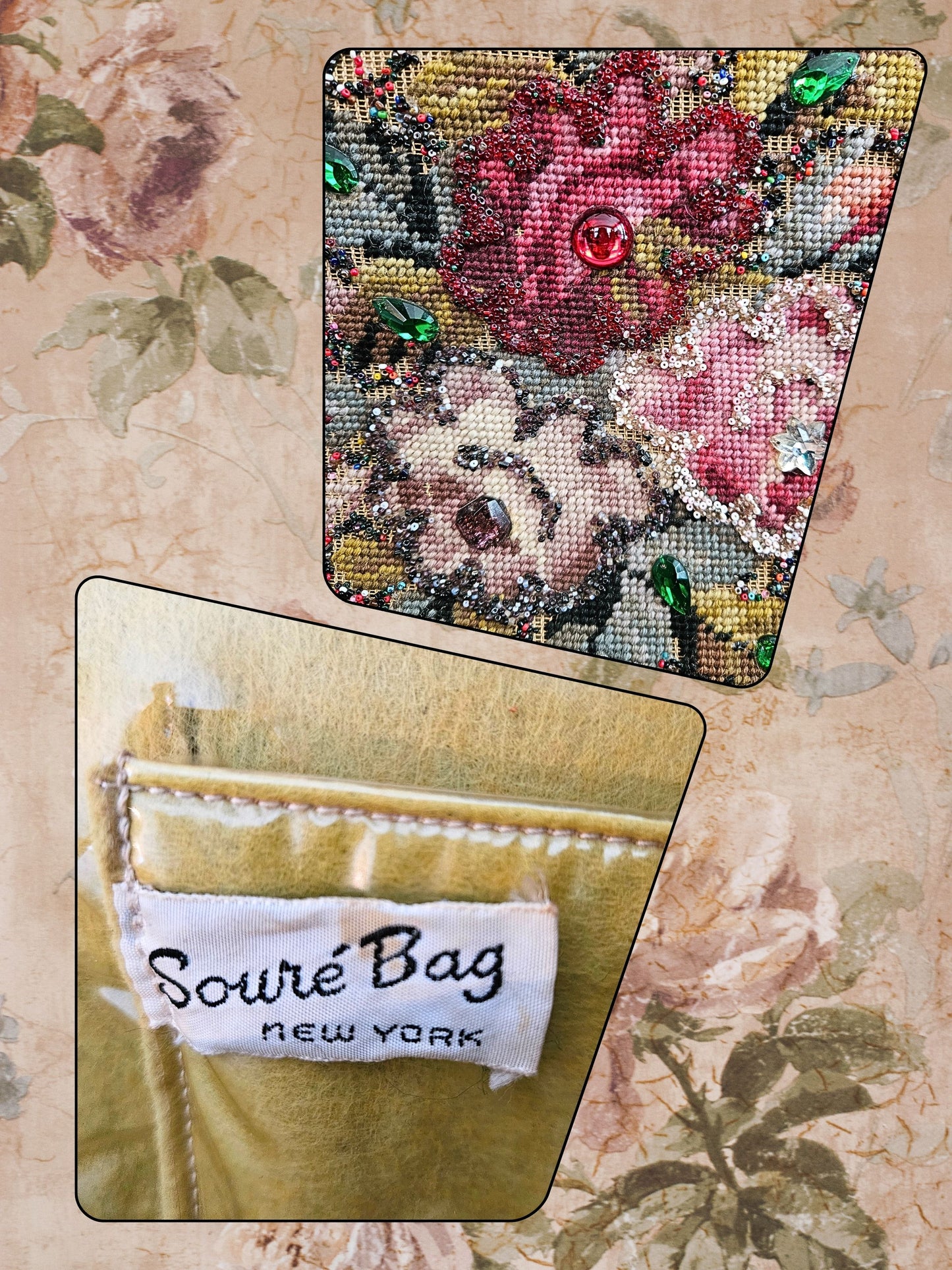 SOLD - Vintage 1940's-1960's "Souré" Embellished Handbag