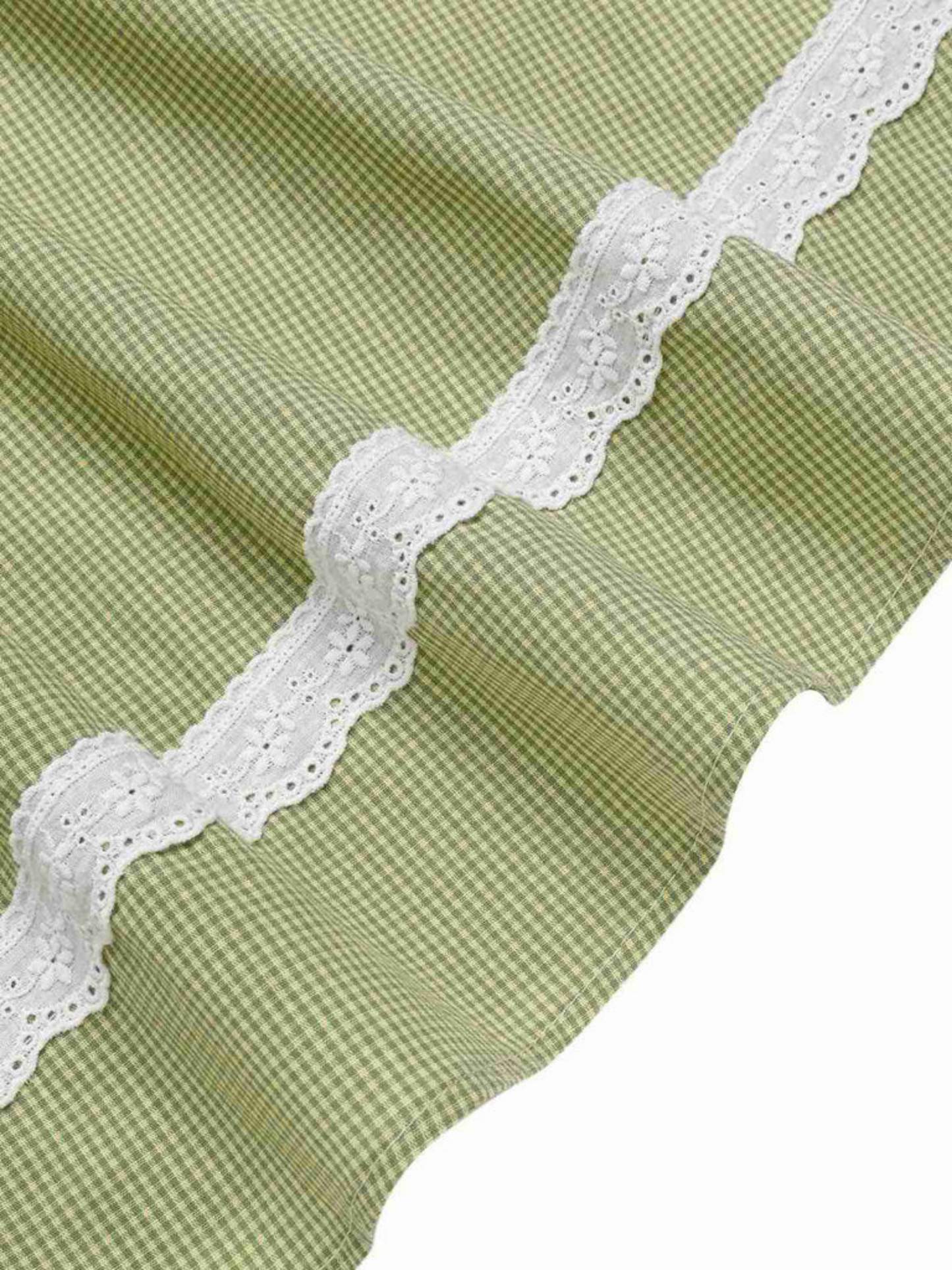 1940's Style Shirtwaist Dress - Green Gingham