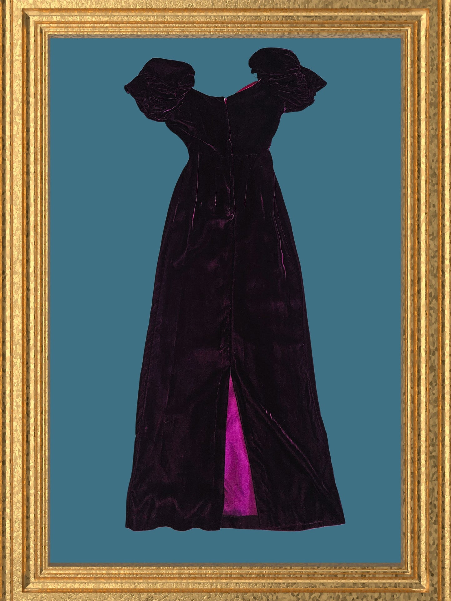 SOLD - Vintage 1980's Does 1930's "Jordan" Deep Violet Velvet Gown