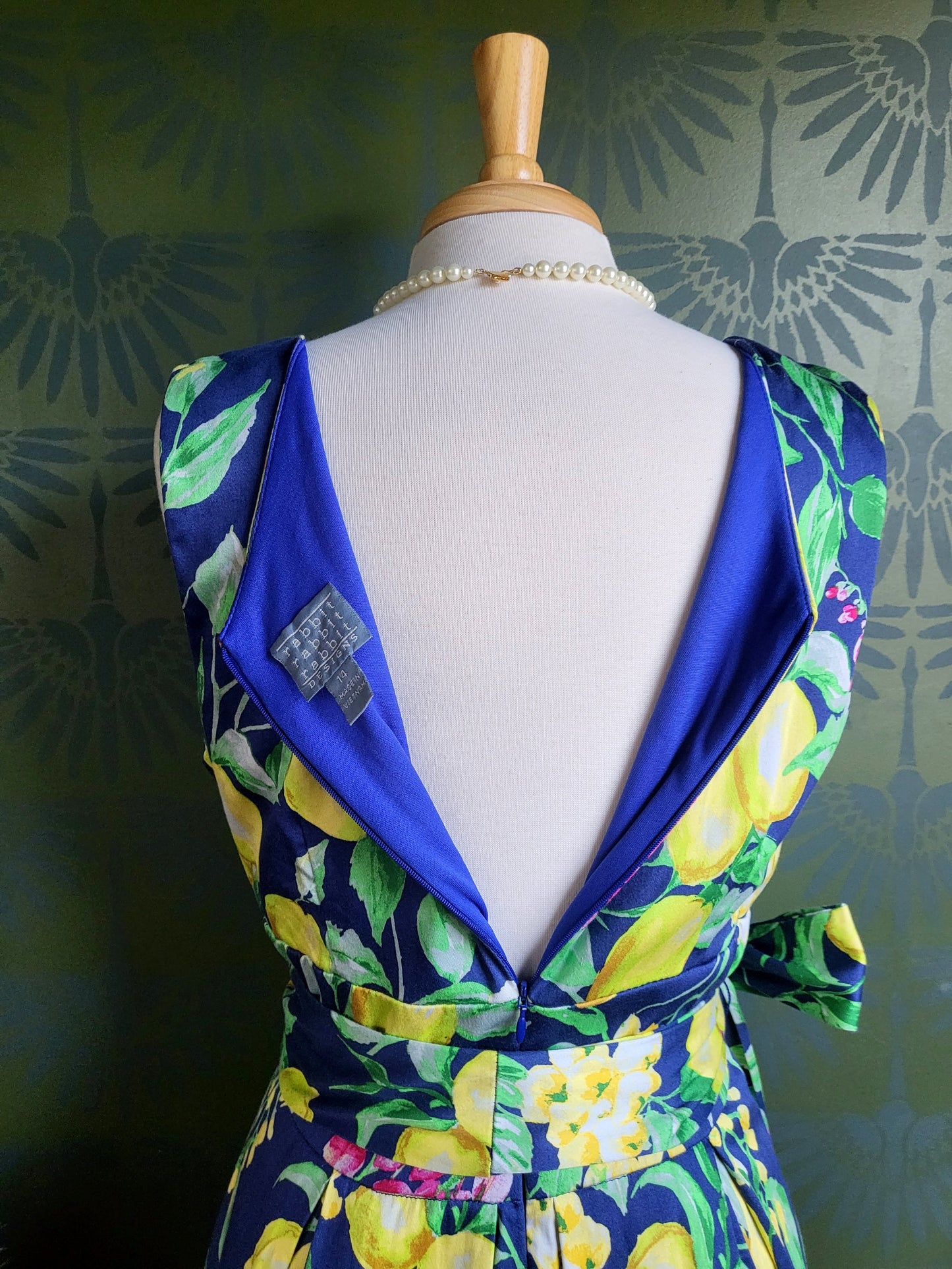 STYLE 1027 - 1950's Style Lemon Floral Fit & Flare Dress