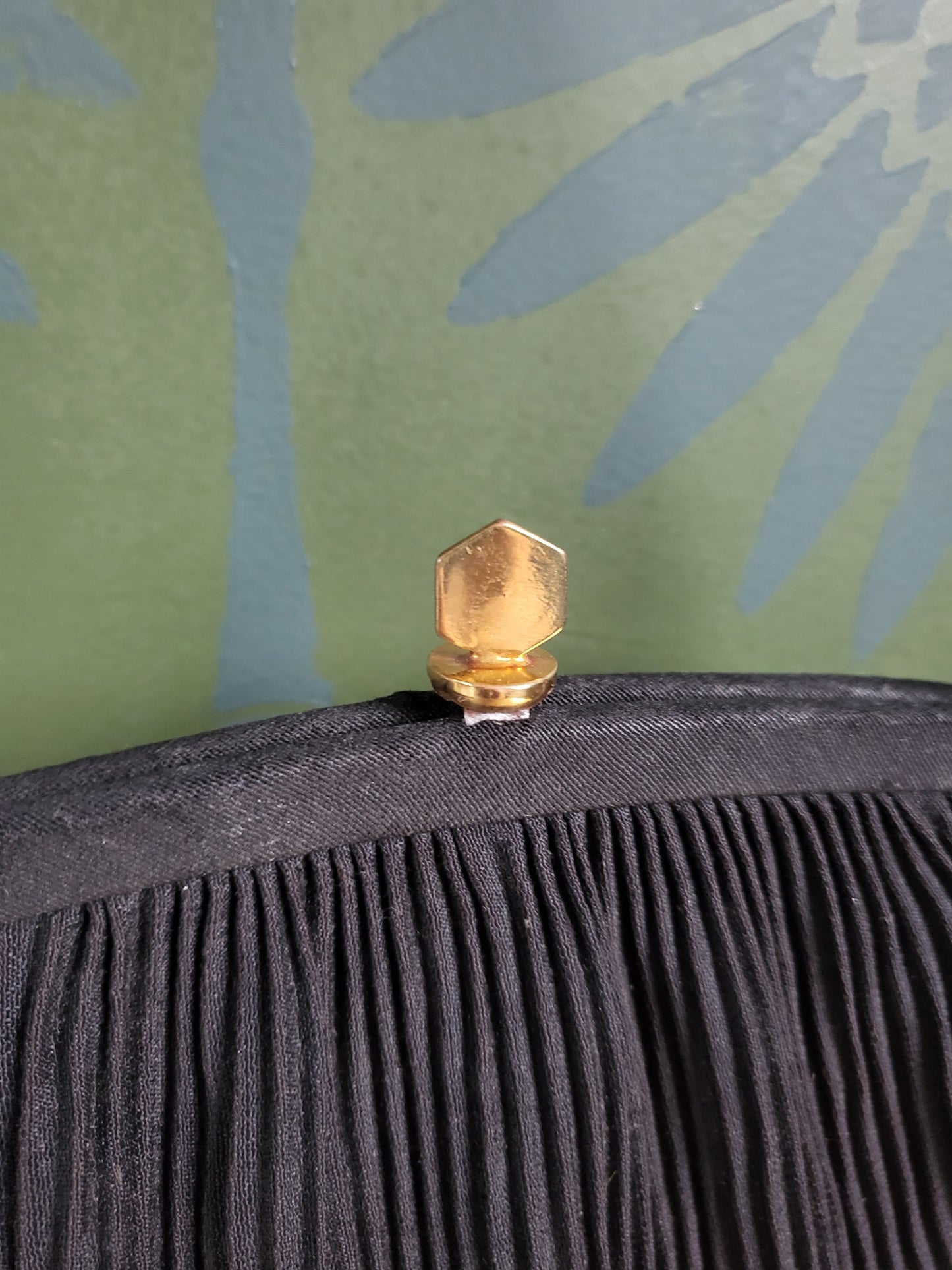 SOLD - Vintage 1940's-1950's Black Ribbed Evening Bag