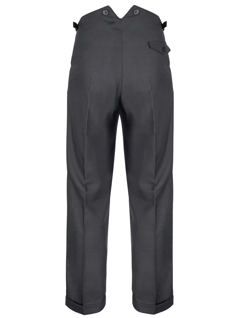 STYLE 4007 - 1940's Vintage Style Hugo Fishtail Back Trousers in Slate Grey