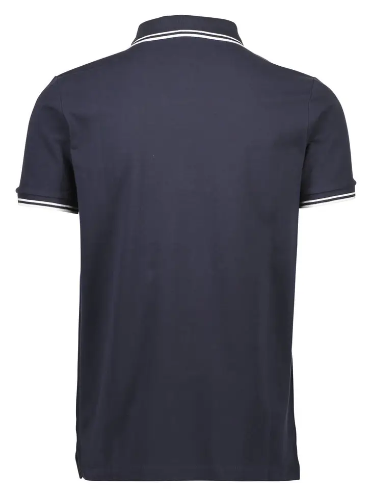 Polo with Piping-Navy
